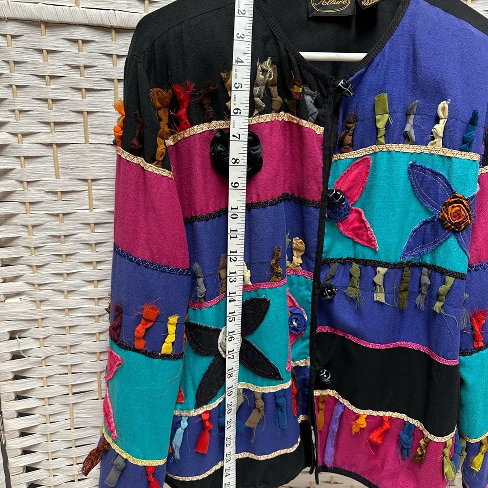 Allure vibrant lined jacket vintage‎ boho size L - Picture 6 of 9